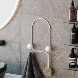 Wallity Frog-B Gancho de Pared Metálico Blanco